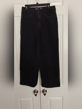 Old Navy Black Wide Straight Jeans, Size 12